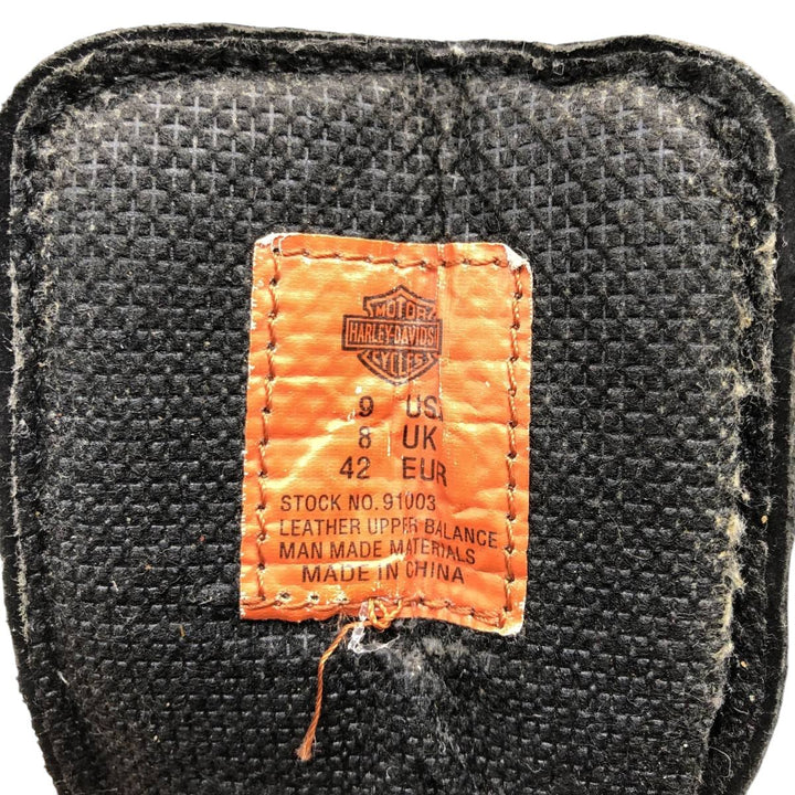 Harley-Davidson Men's Belted Motorcycle Boots, Size 9 (10.6") /saa014448 Men's 27.0cm genuine leather black type Vintage Second Hand