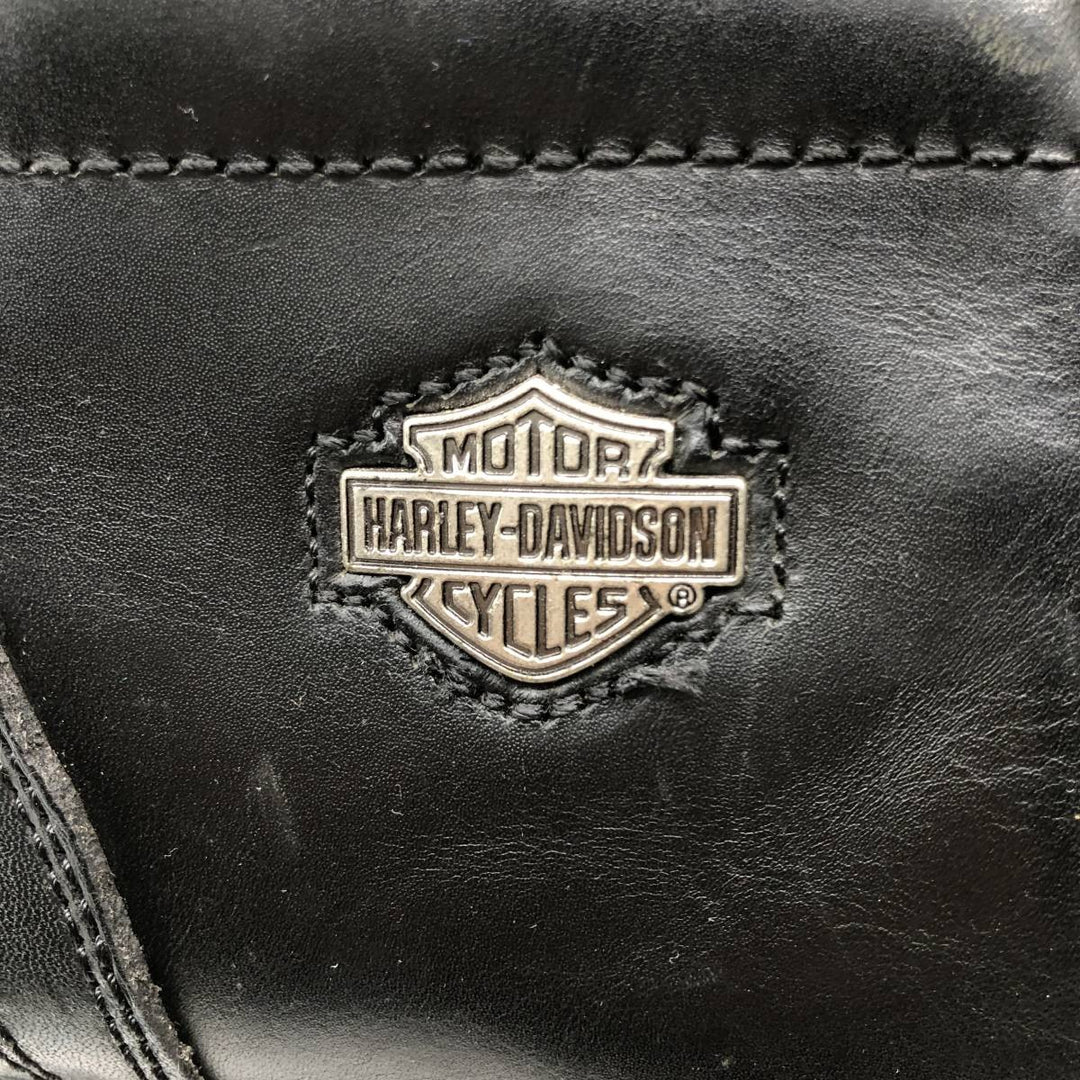 Harley-Davidson Men's Belted Motorcycle Boots, Size 9 (10.6") /saa014448 Men's 27.0cm genuine leather black type Vintage Second Hand