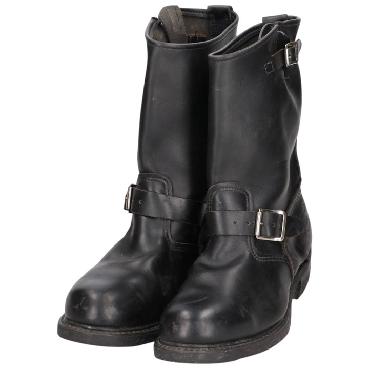 Steel Toe Engineer Boots, Made in USA, Size 8, Men's, 10.2" (equivalent) /saa014450 Men's 26.0cm genuine leather black type Vintage Second Hand