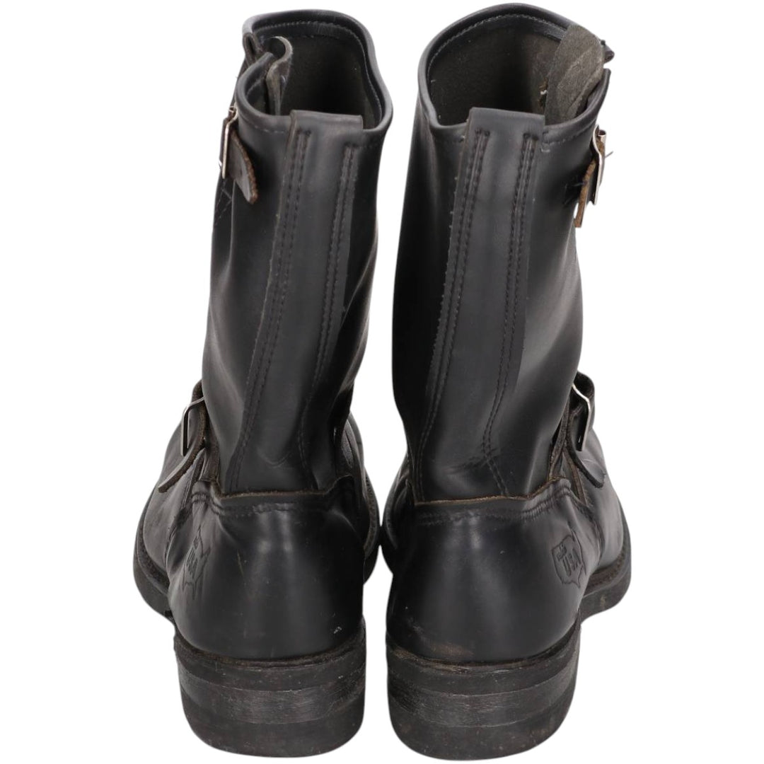 Steel Toe Engineer Boots, Made in USA, Size 8, Men's, 10.2" (equivalent) /saa014450 Men's 26.0cm genuine leather black type Vintage Second Hand