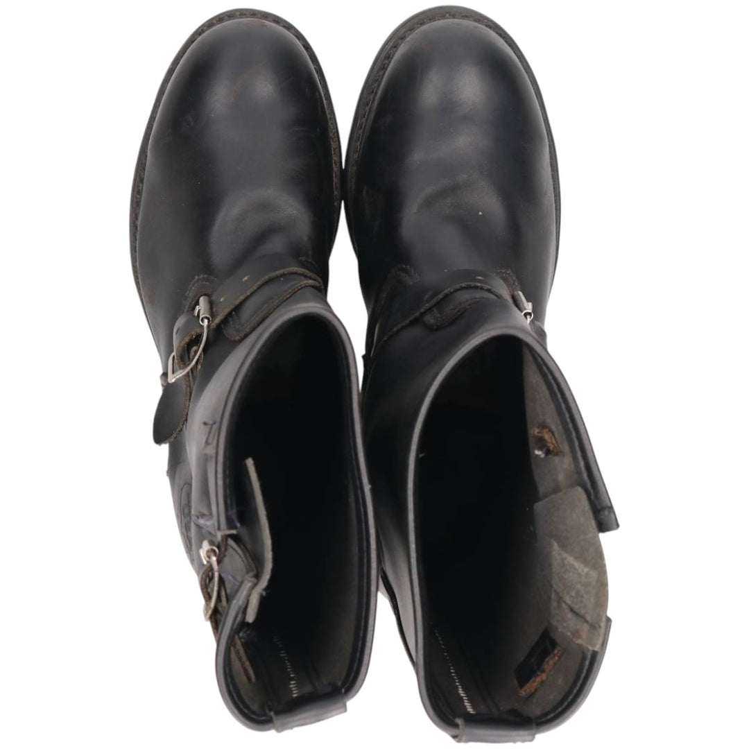 Steel Toe Engineer Boots, Made in USA, Size 8, Men's, 10.2" (equivalent) /saa014450 Men's 26.0cm genuine leather black type Vintage Second Hand