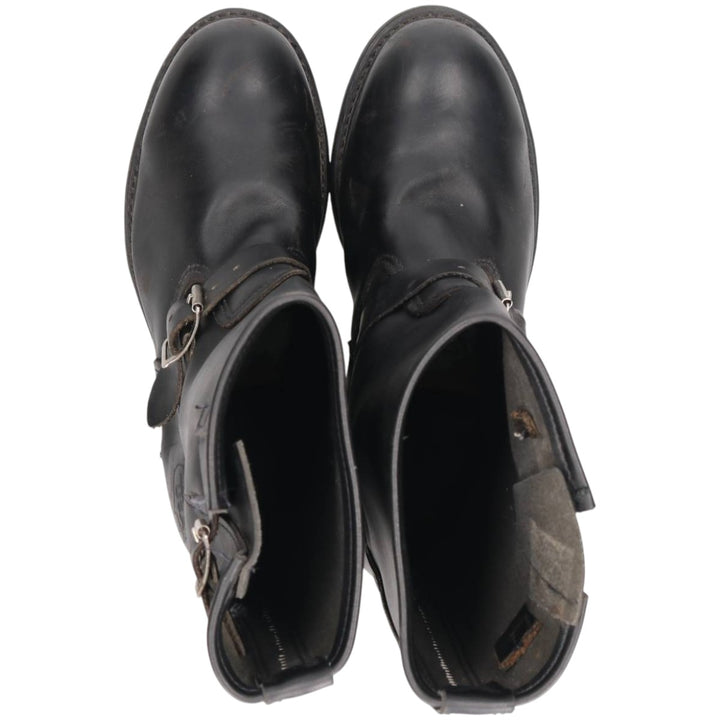 Steel Toe Engineer Boots, Made in USA, Size 8, Men's, 10.2" (equivalent) /saa014450 Men's 26.0cm genuine leather black type Vintage Second Hand