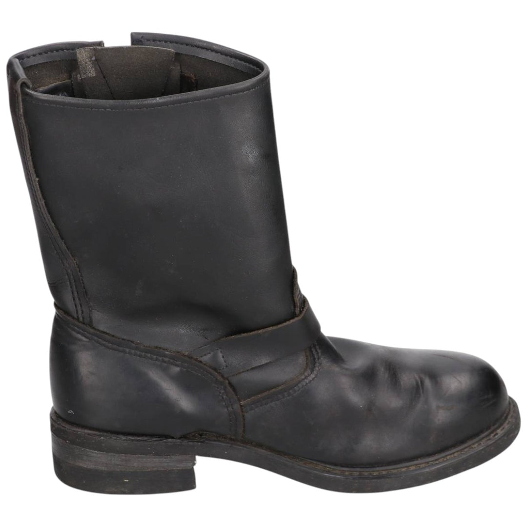 Steel Toe Engineer Boots, Made in USA, Size 8, Men's, 10.2" (equivalent) /saa014450 Men's 26.0cm genuine leather black type Vintage Second Hand