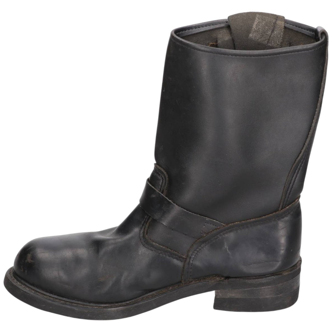 Steel Toe Engineer Boots, Made in USA, Size 8, Men's, 10.2" (equivalent) /saa014450 Men's 26.0cm genuine leather black type Vintage Second Hand