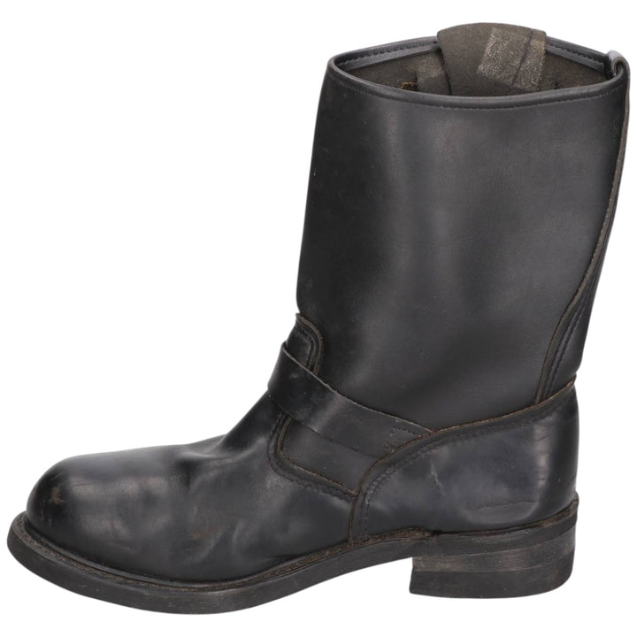Steel Toe Engineer Boots, Made in USA, Size 8, Men's, 10.2" (equivalent) /saa014450 Men's 26.0cm genuine leather black type Vintage Second Hand