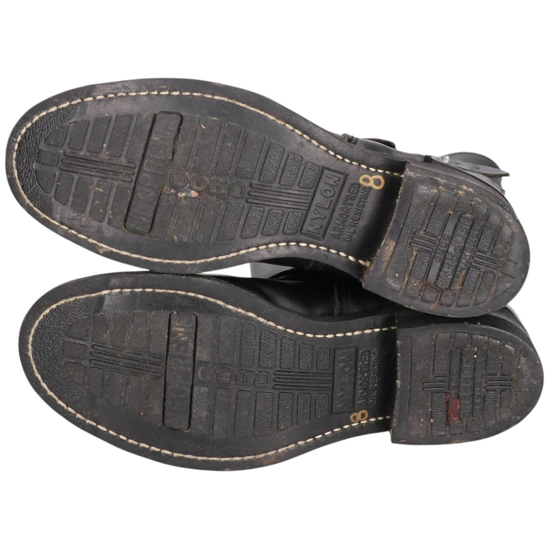 Steel Toe Engineer Boots, Made in USA, Size 8, Men's, 10.2" (equivalent) /saa014450 Men's 26.0cm genuine leather black type Vintage Second Hand