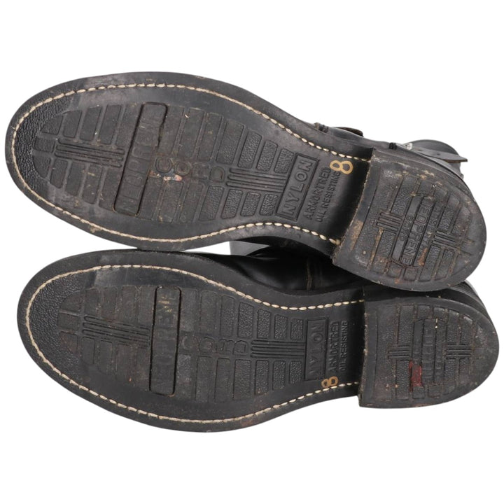 Steel Toe Engineer Boots, Made in USA, Size 8, Men's, 10.2" (equivalent) /saa014450 Men's 26.0cm genuine leather black type Vintage Second Hand