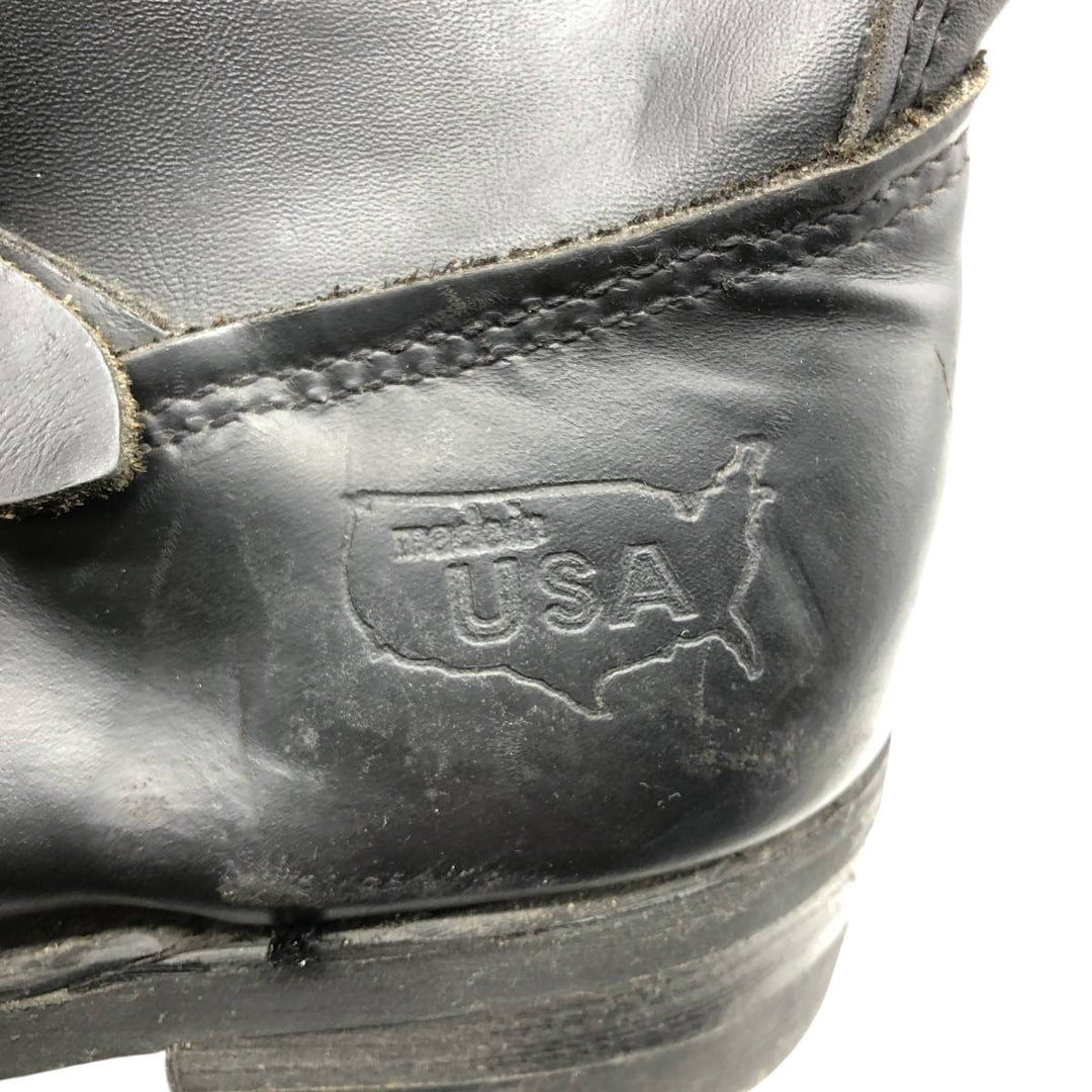 Steel Toe Engineer Boots, Made in USA, Size 8, Men's, 10.2" (equivalent) /saa014450 Men's 26.0cm genuine leather black type Vintage Second Hand