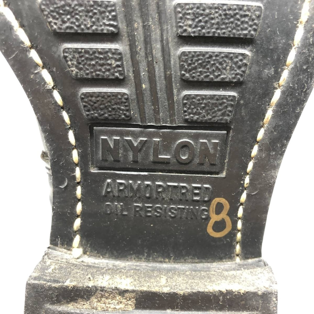 Steel Toe Engineer Boots, Made in USA, Size 8, Men's, 10.2" (equivalent) /saa014450 Men's 26.0cm genuine leather black type Vintage Second Hand