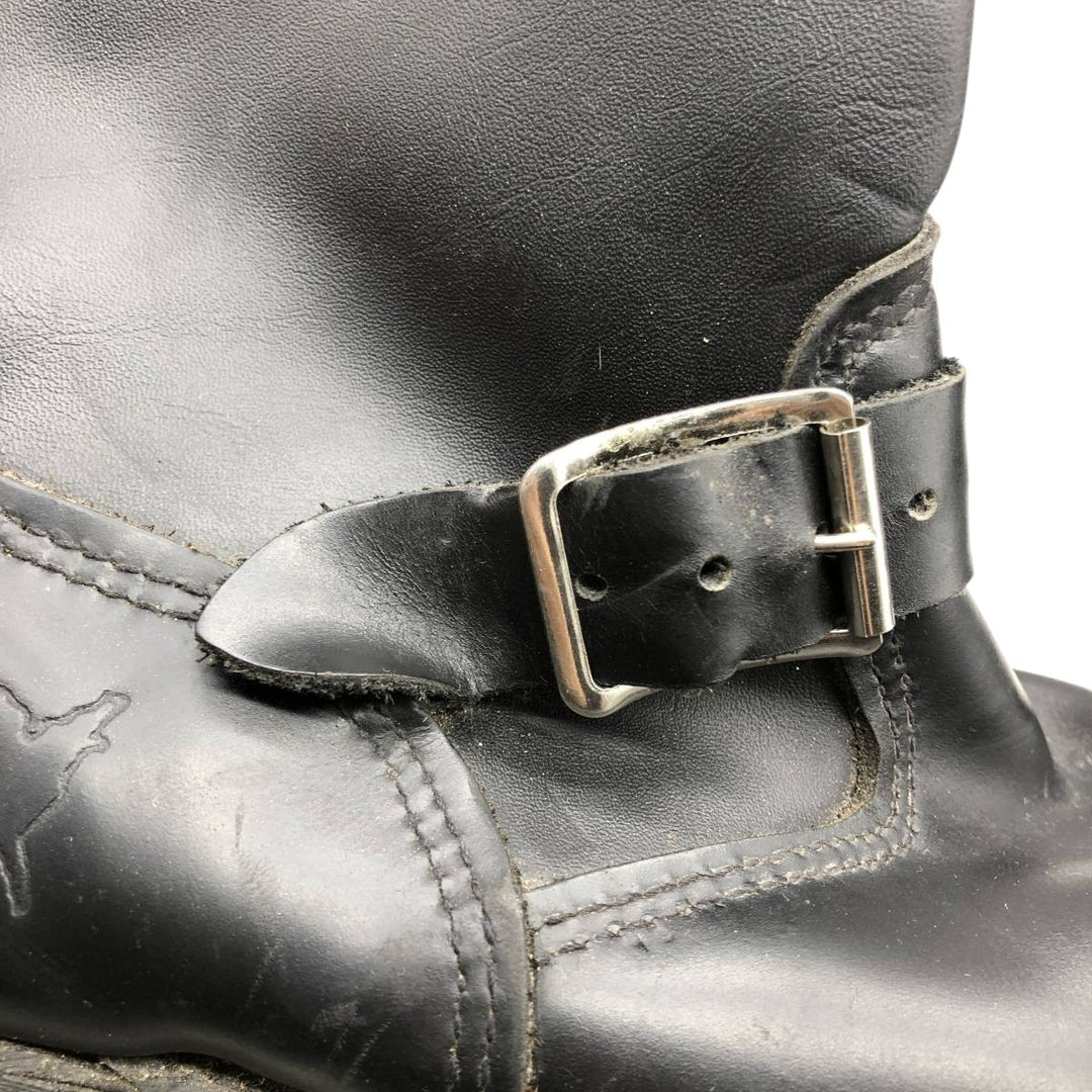 Steel Toe Engineer Boots, Made in USA, Size 8, Men's, 10.2" (equivalent) /saa014450 Men's 26.0cm genuine leather black type Vintage Second Hand