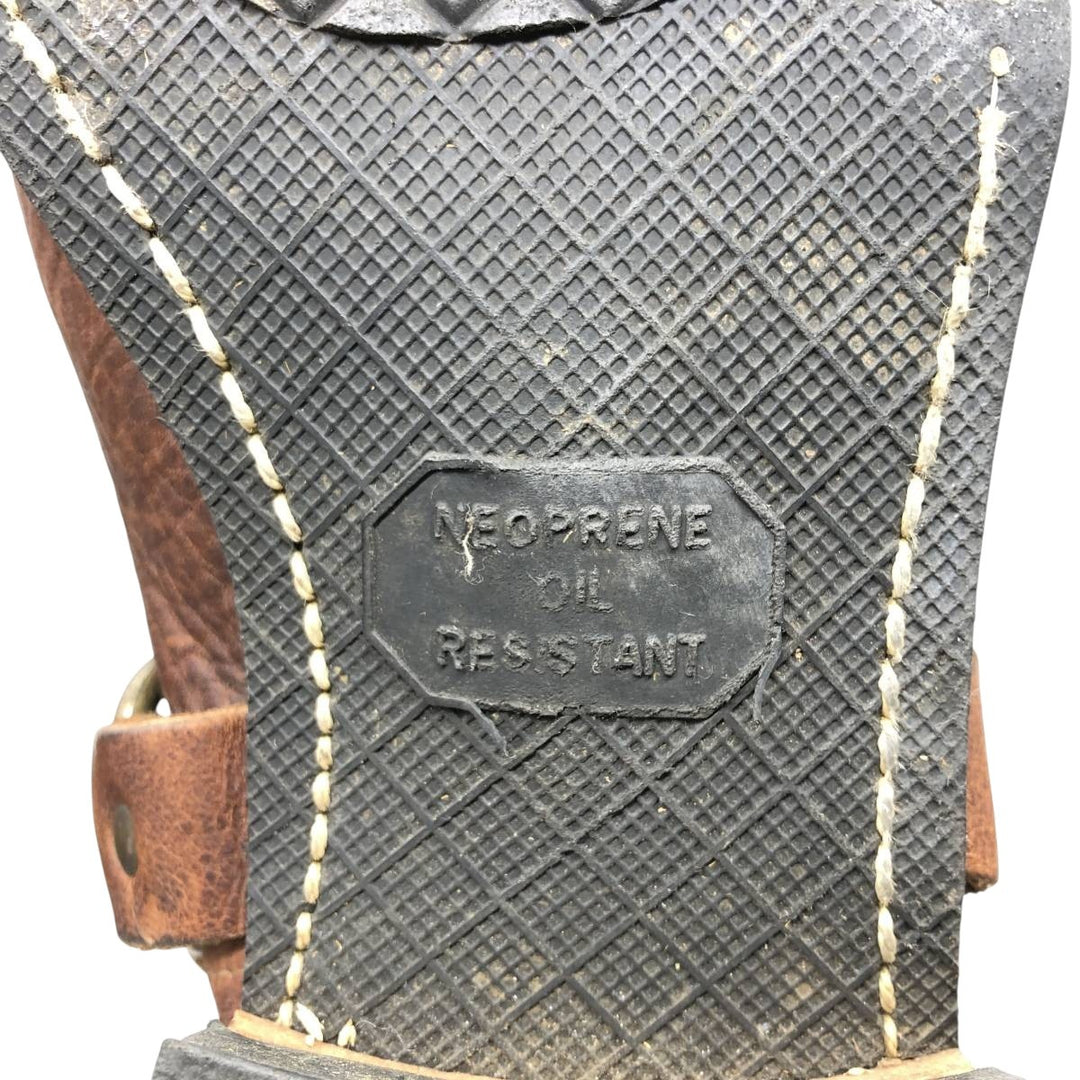 Frye Men's Square Toe Ring Boots, Size 10.6" (saa014451) Men's 27.0cm genuine leather brown type Vintage Second Hand