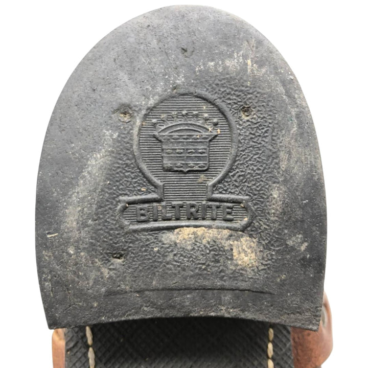 Frye Men's Square Toe Ring Boots, Size 10.6" (saa014451) Men's 27.0cm genuine leather brown type Vintage Second Hand