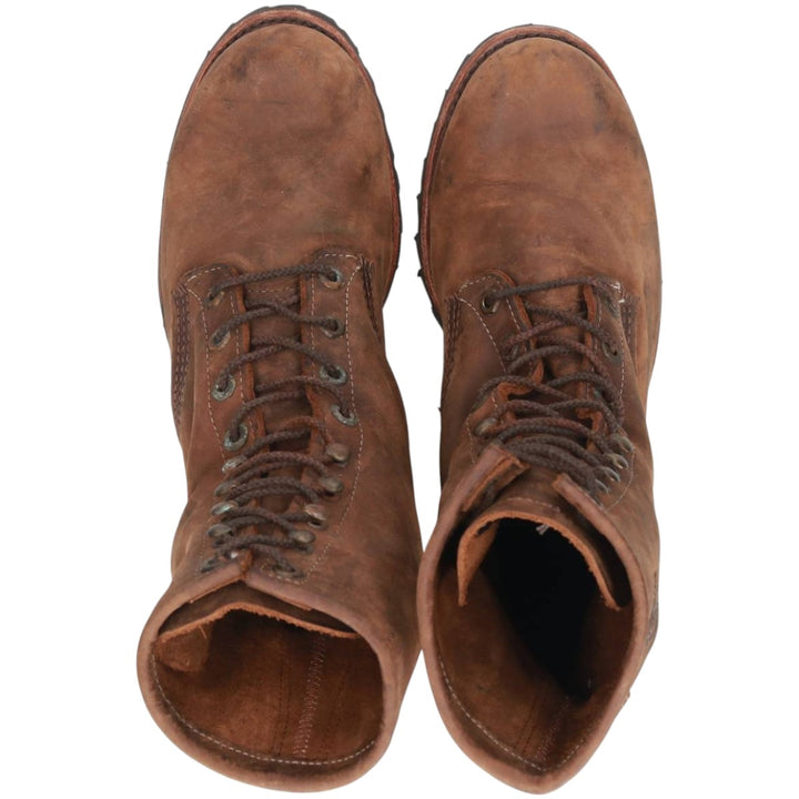 Vintage Chippewa work boots, USA-made, size 9 1/2D, men's size 10.8 inches (saa014454) Men's 27.5cm genuine leather brown type Vintage Second Hand