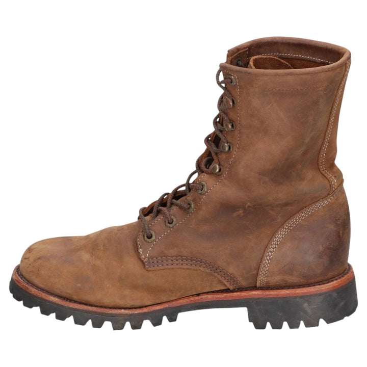 Vintage Chippewa work boots, USA-made, size 9 1/2D, men's size 10.8 inches (saa014454) Men's 27.5cm genuine leather brown type Vintage Second Hand