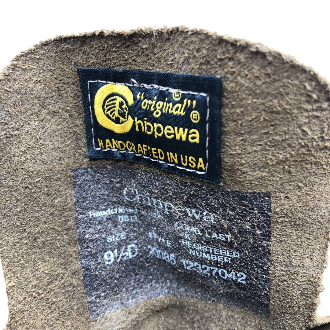 Vintage Chippewa work boots, USA-made, size 9 1/2D, men's size 10.8 inches (saa014454) Men's 27.5cm genuine leather brown type Vintage Second Hand