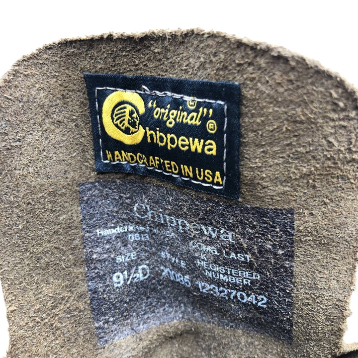 Vintage Chippewa work boots, USA-made, size 9 1/2D, men's size 10.8 inches (saa014454) Men's 27.5cm genuine leather brown type Vintage Second Hand