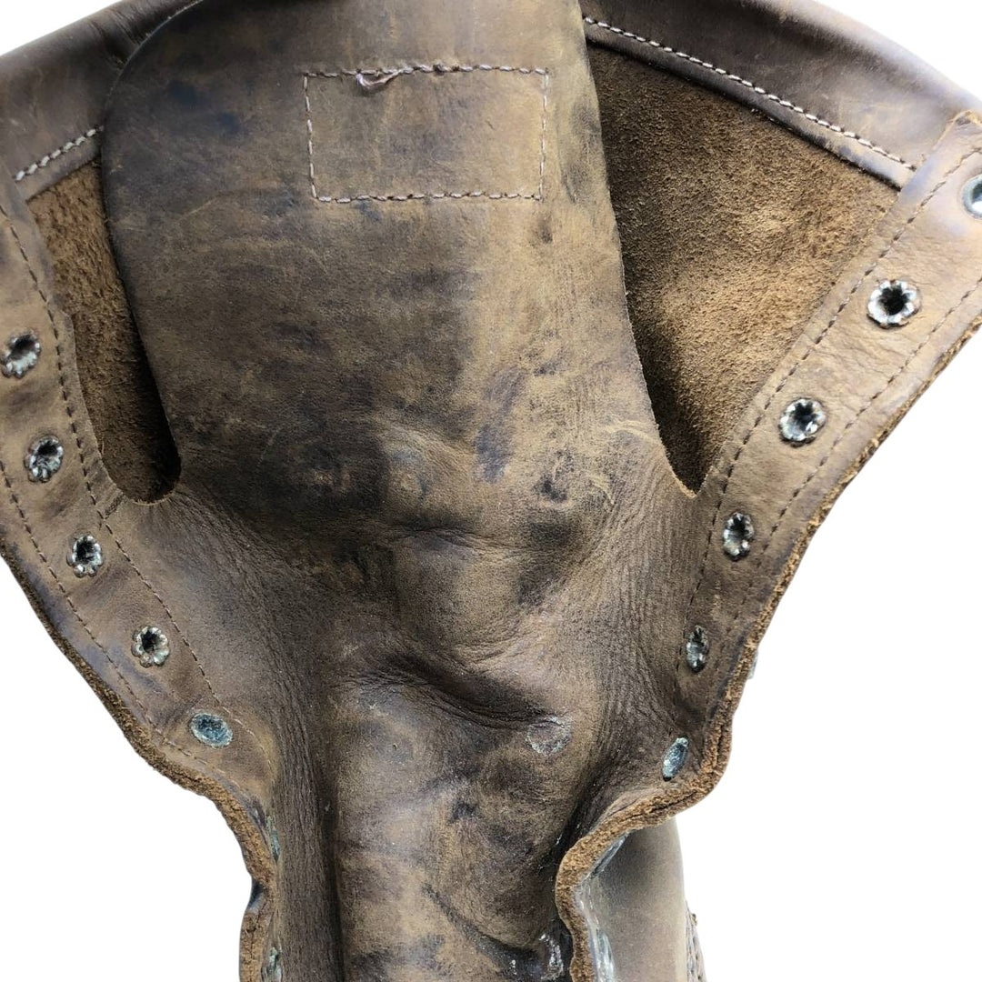 Vintage Chippewa work boots, USA-made, size 9 1/2D, men's size 10.8 inches (saa014454) Men's 27.5cm genuine leather brown type Vintage Second Hand