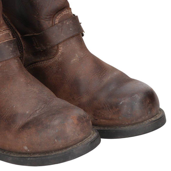 Frye Engineer Boots Men's 27.0cm genuine leather brown type Vintage Second Hand