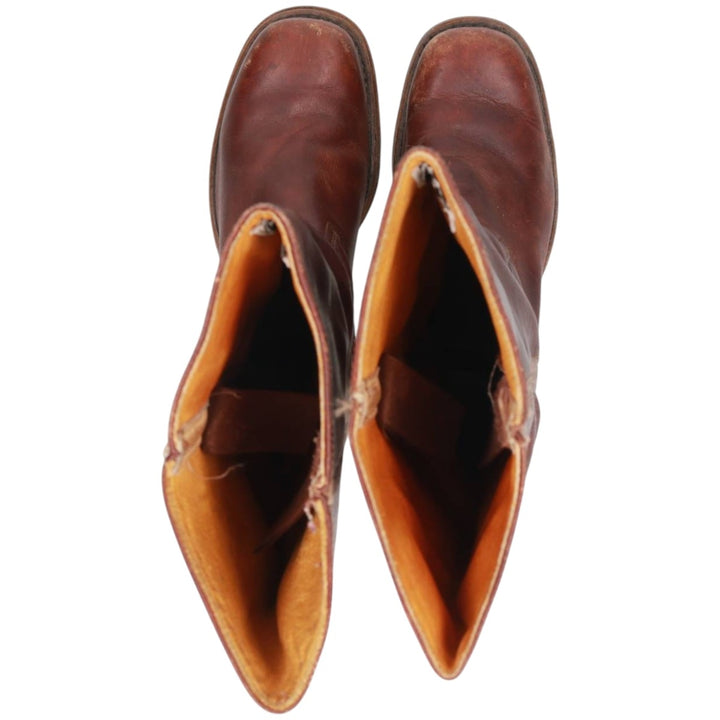 Frye Long Boots, Made in USA, Size 8 1/2 M Men's 26.5cm genuine leather brown type Vintage Second Hand