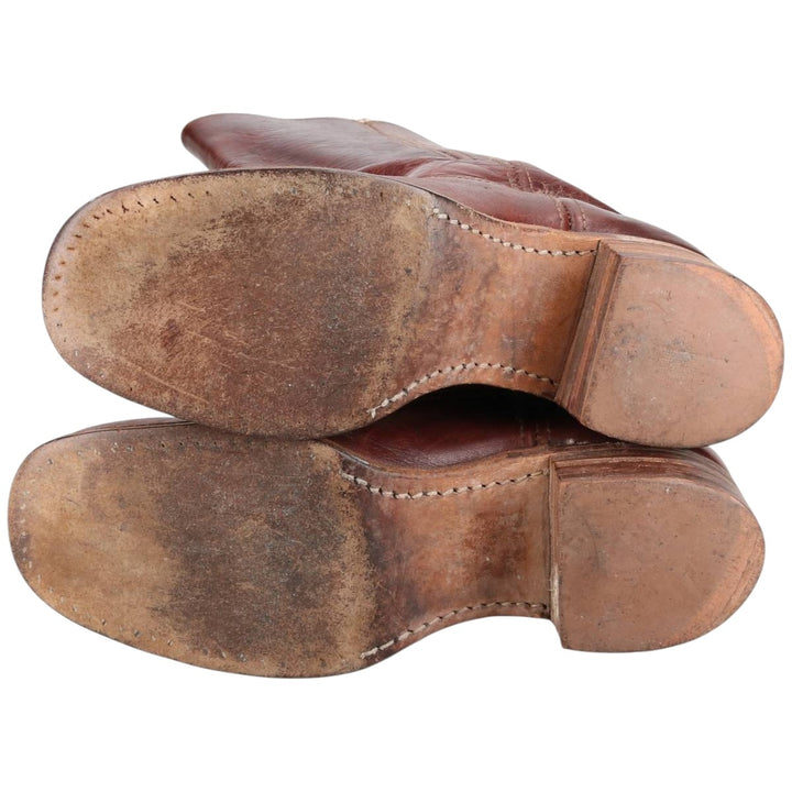 Frye Long Boots, Made in USA, Size 8 1/2 M Men's 26.5cm genuine leather brown type Vintage Second Hand