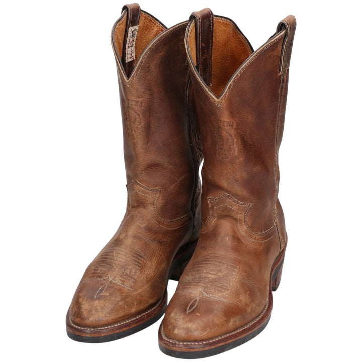 Vintage 1990s Chippewa white tag western boots, USA made, 9D, men's size 10.6" /saa014459 Men's 27.0cm unclear brown type Vintage Second Hand