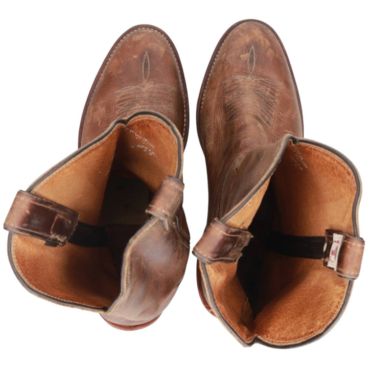 Vintage 1990s Chippewa white tag western boots, USA made, 9D, men's size 10.6" /saa014459 Men's 27.0cm unclear brown type Vintage Second Hand