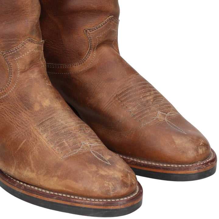 Vintage 1990s Chippewa white tag western boots, USA made, 9D, men's size 10.6" /saa014459 Men's 27.0cm unclear brown type Vintage Second Hand