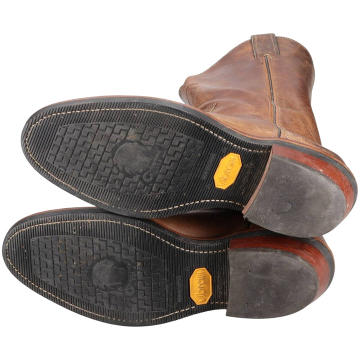 Vintage 1990s Chippewa white tag western boots, USA made, 9D, men's size 10.6" /saa014459 Men's 27.0cm unclear brown type Vintage Second Hand