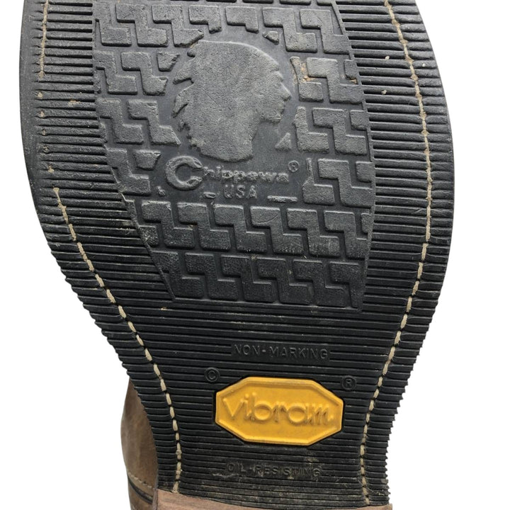 Vintage 1990s Chippewa white tag western boots, USA made, 9D, men's size 10.6" /saa014459 Men's 27.0cm unclear brown type Vintage Second Hand