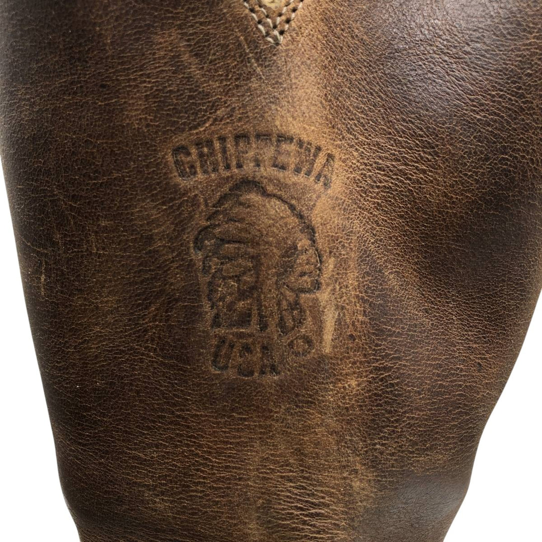 Vintage 1990s Chippewa white tag western boots, USA made, 9D, men's size 10.6" /saa014459 Men's 27.0cm unclear brown type Vintage Second Hand