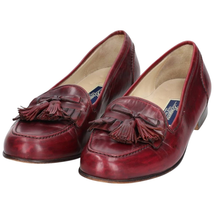 Cole Haan Bragano Quilted Tassel Loafers, Made in Italy, Size 9 Men's 27.0cm unclear burgundy type Vintage Second Hand