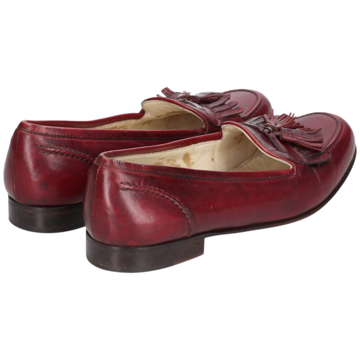 Cole Haan Bragano Quilted Tassel Loafers, Made in Italy, Size 9 Men's 27.0cm unclear burgundy type Vintage Second Hand