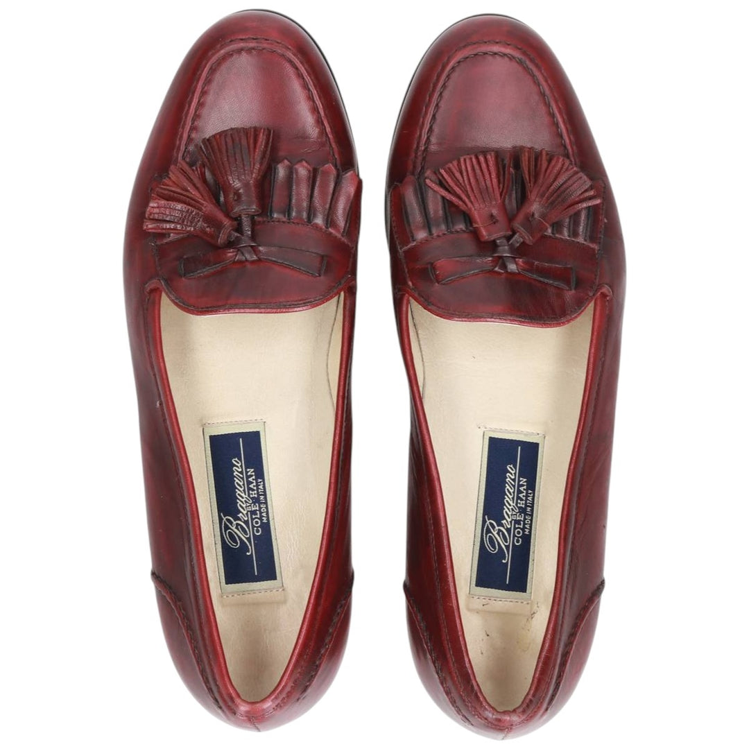 Cole Haan Bragano Quilted Tassel Loafers, Made in Italy, Size 9 Men's 27.0cm unclear burgundy type Vintage Second Hand