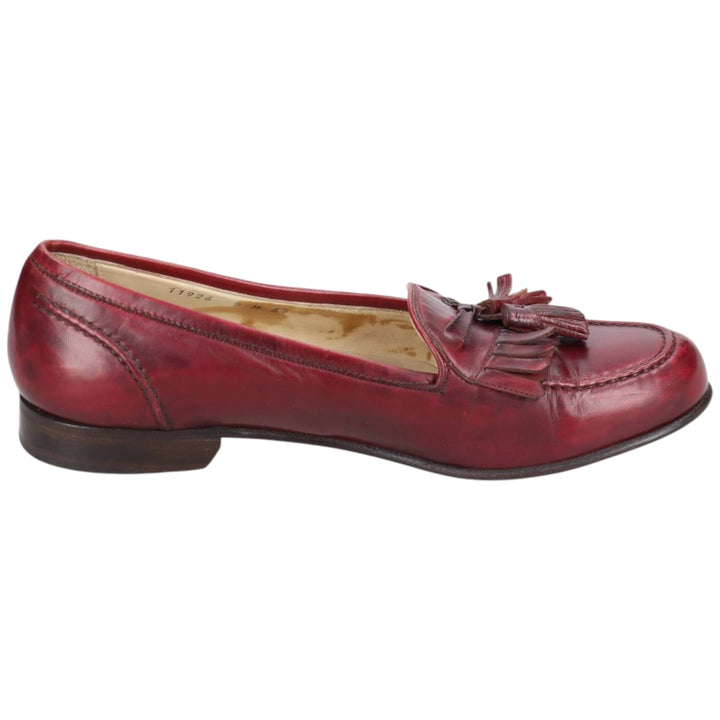 Cole Haan Bragano Quilted Tassel Loafers, Made in Italy, Size 9 Men's 27.0cm unclear burgundy type Vintage Second Hand