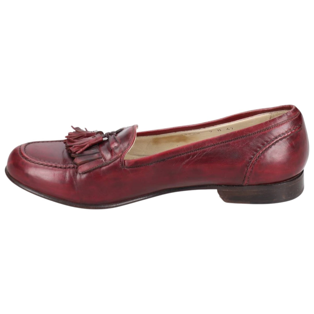 Cole Haan Bragano Quilted Tassel Loafers, Made in Italy, Size 9 Men's 27.0cm unclear burgundy type Vintage Second Hand