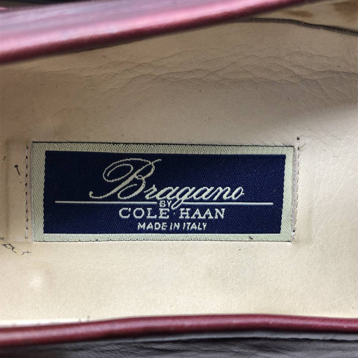 Cole Haan Bragano Quilted Tassel Loafers, Made in Italy, Size 9 Men's 27.0cm unclear burgundy type Vintage Second Hand