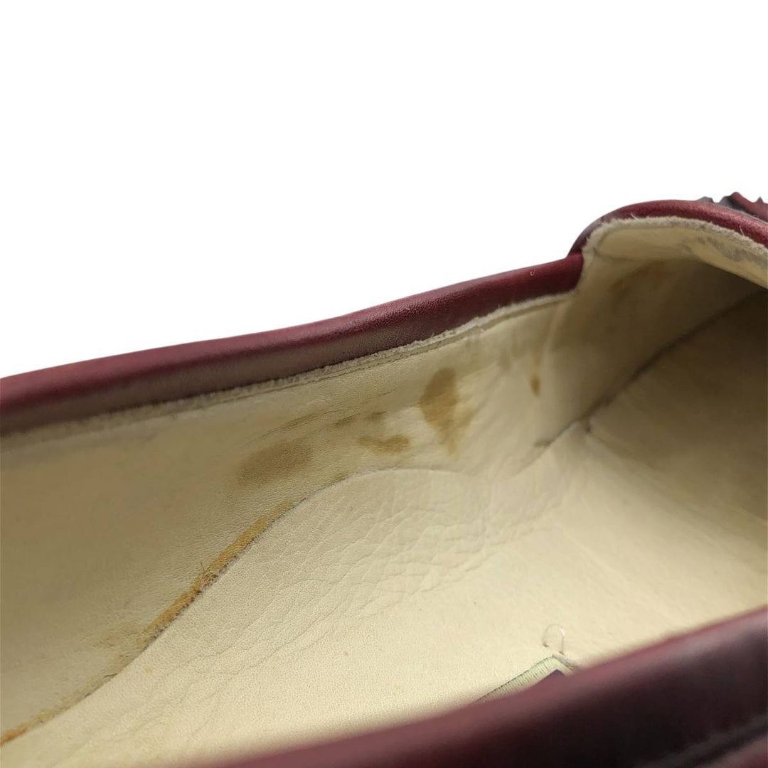 Cole Haan Bragano Quilted Tassel Loafers, Made in Italy, Size 9 Men's 27.0cm unclear burgundy type Vintage Second Hand