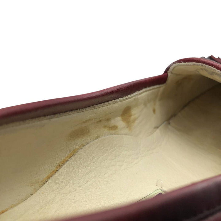 Cole Haan Bragano Quilted Tassel Loafers, Made in Italy, Size 9 Men's 27.0cm unclear burgundy type Vintage Second Hand