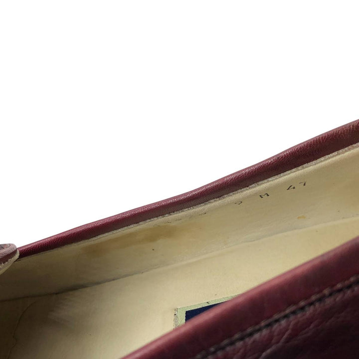 Cole Haan Bragano Quilted Tassel Loafers, Made in Italy, Size 9 Men's 27.0cm unclear burgundy type Vintage Second Hand