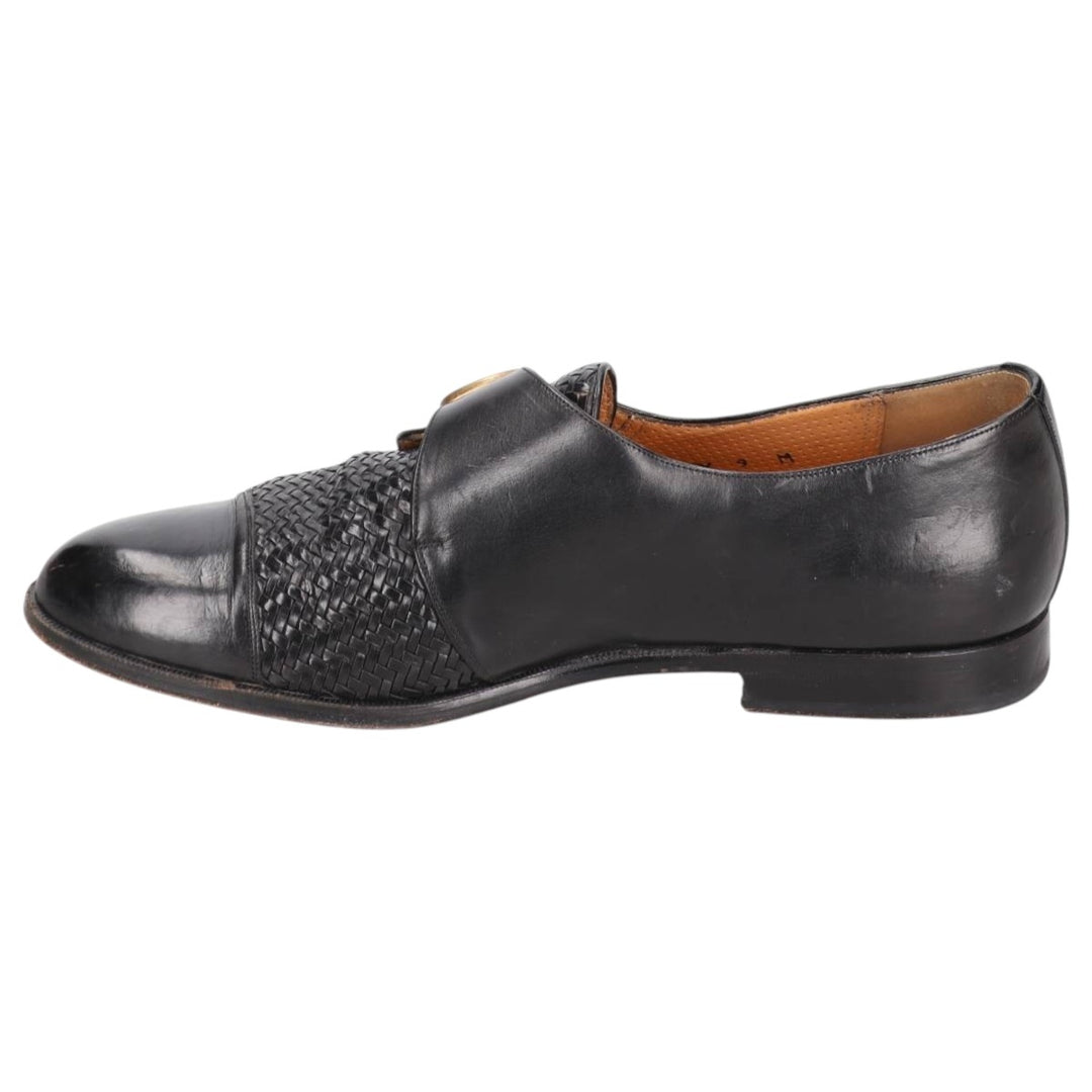 MEZLAN Braided Monk Strap Shoes, Made in Spain, Size 9 Men's 27.0cm unclear black type Vintage Second Hand