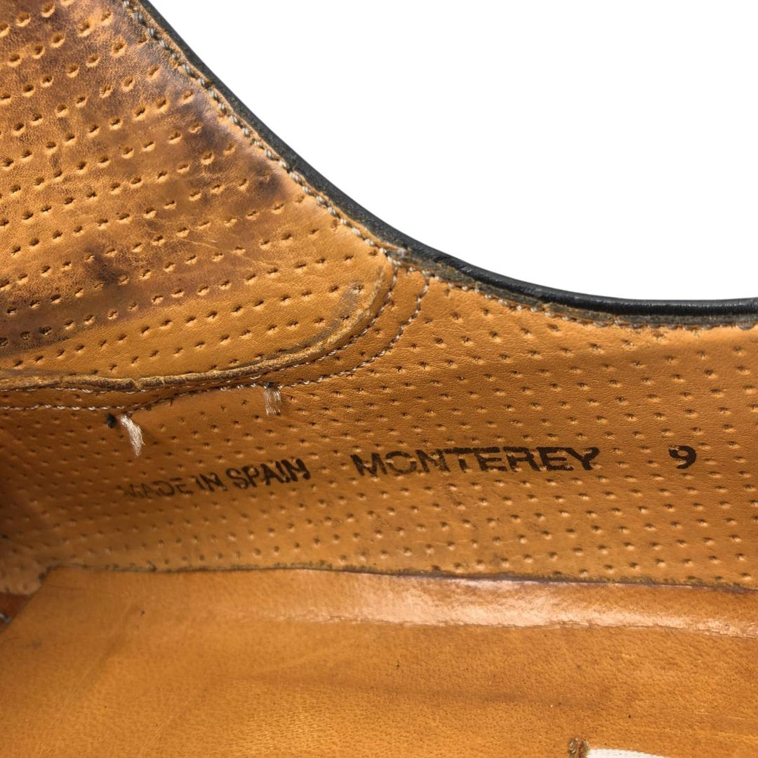 MEZLAN Braided Monk Strap Shoes, Made in Spain, Size 9 Men's 27.0cm unclear black type Vintage Second Hand