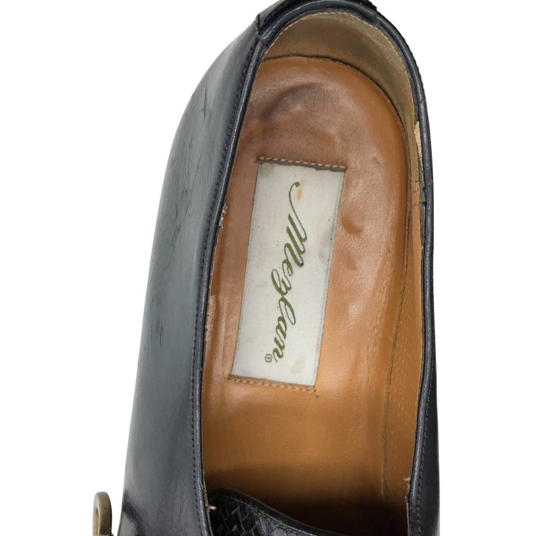 MEZLAN Braided Monk Strap Shoes, Made in Spain, Size 9 Men's 27.0cm unclear black type Vintage Second Hand