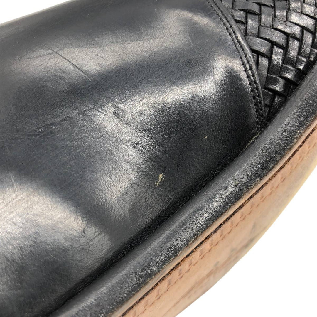 MEZLAN Braided Monk Strap Shoes, Made in Spain, Size 9 Men's 27.0cm unclear black type Vintage Second Hand