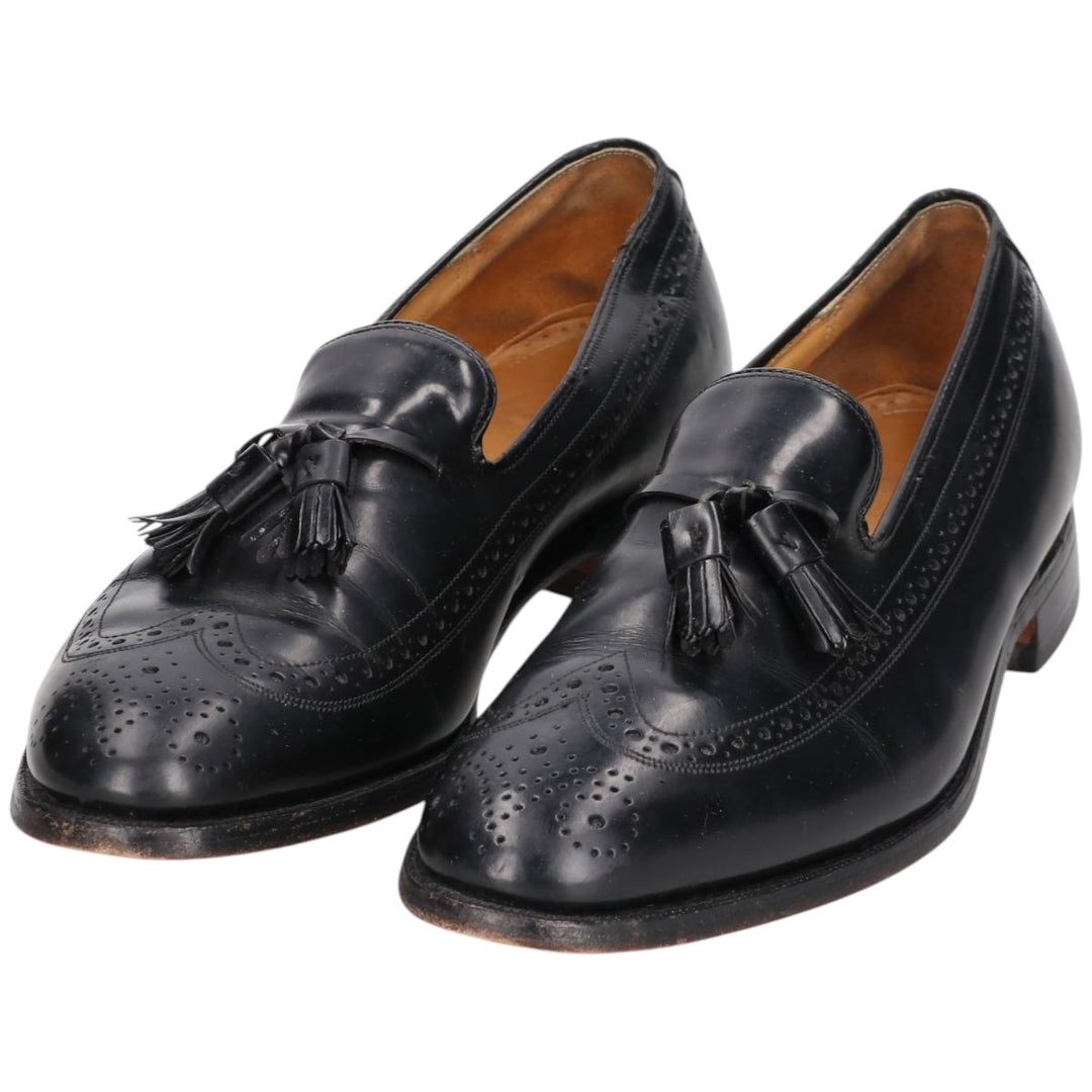 Johnston & Murphy ARISTOCRAFT Tassel Loafers, Made in USA, Size 9 1/2 Men's 27.5cm unclear black type Vintage Second Hand