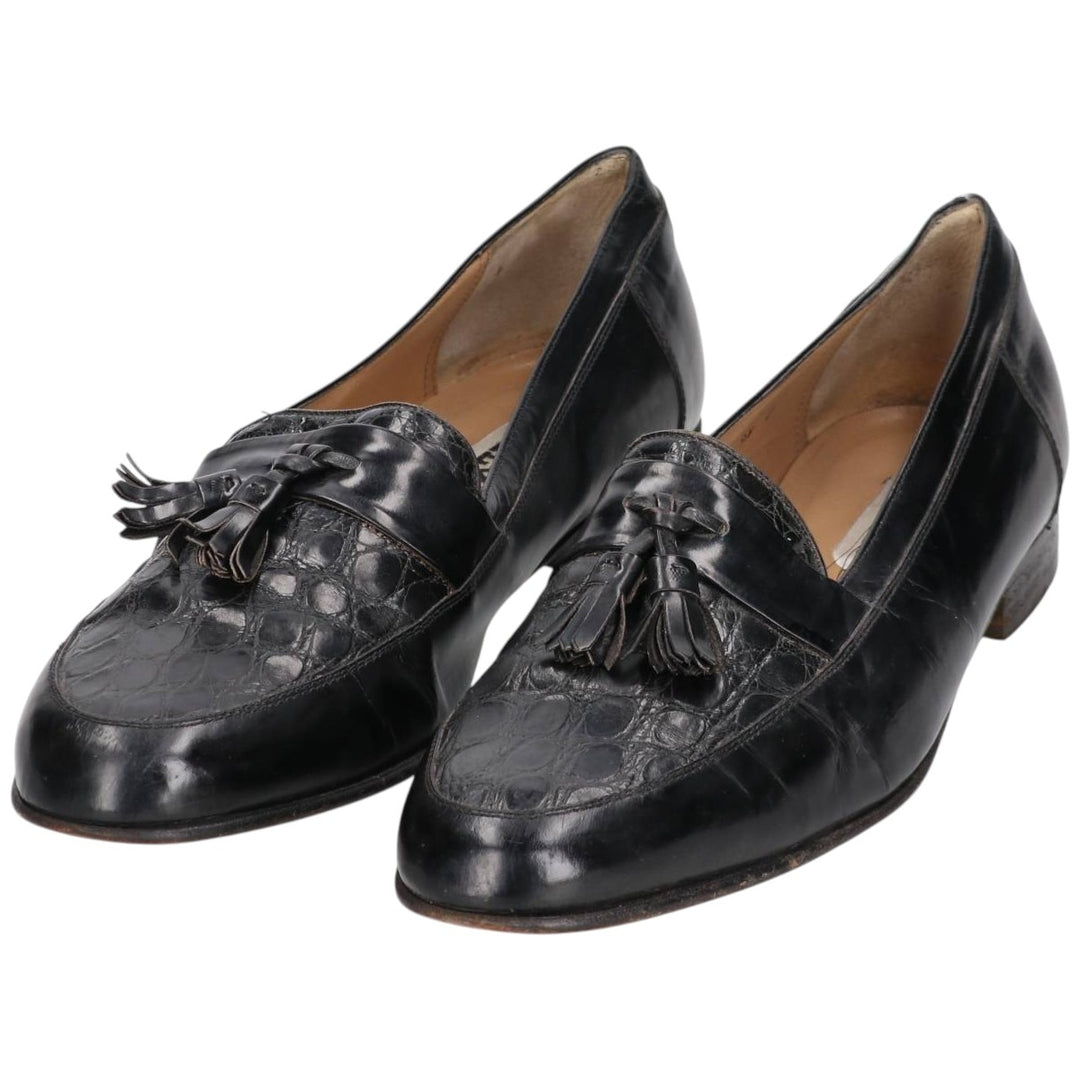 Bally Tassel Loafers, Made in Italy, Size 9 1/2 D Men's 28.0cm unclear black type Vintage Second Hand