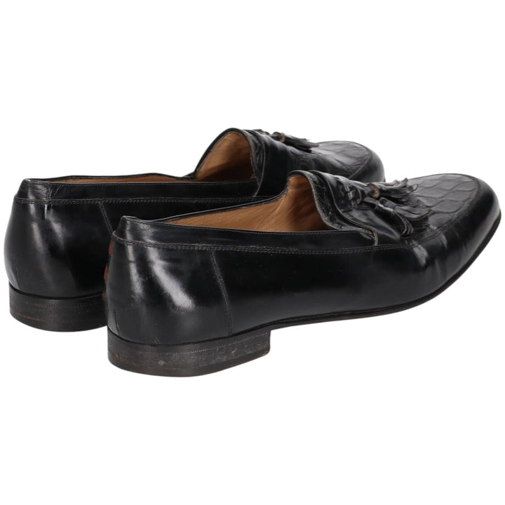 Bally Tassel Loafers, Made in Italy, Size 9 1/2 D Men's 28.0cm unclear black type Vintage Second Hand