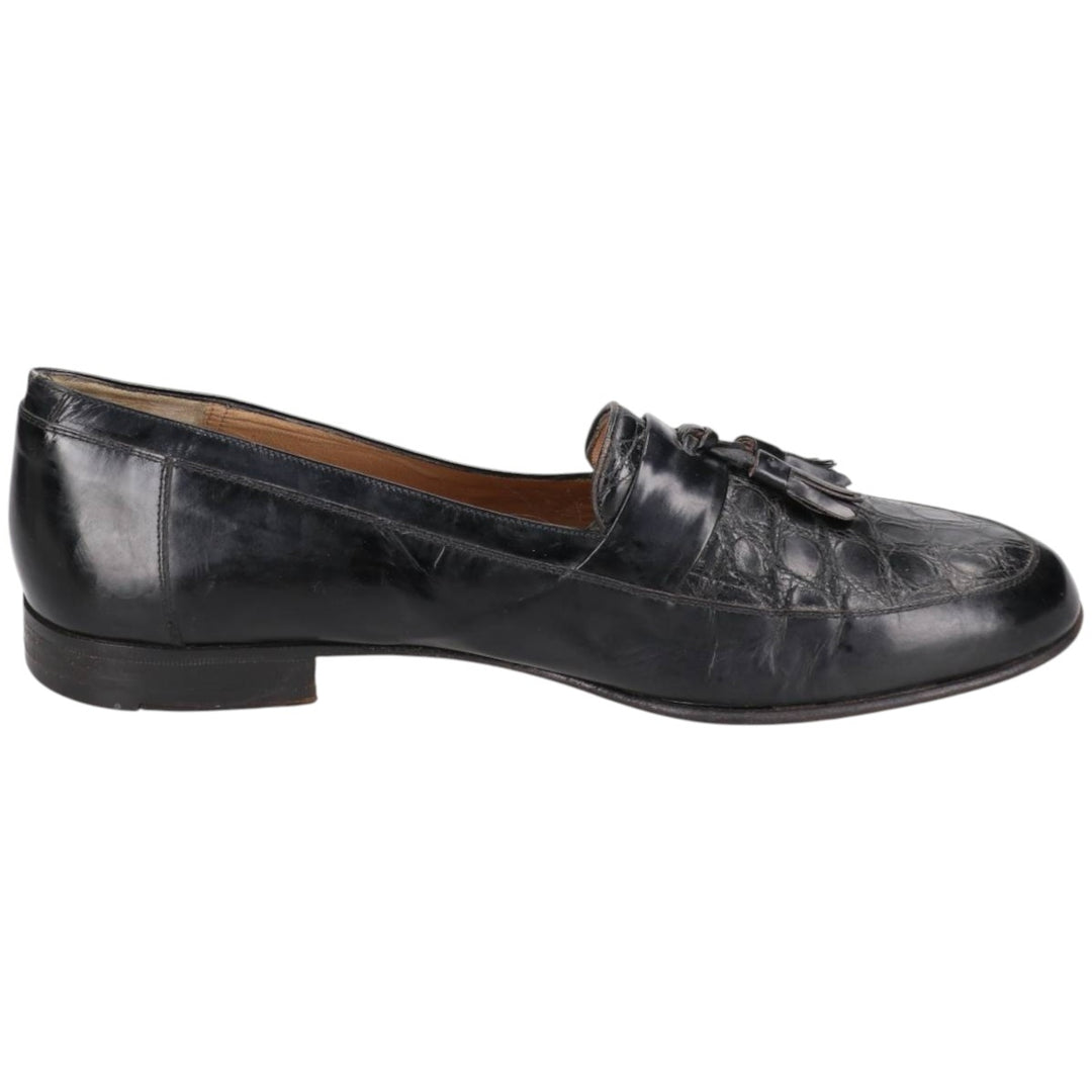 Bally Tassel Loafers, Made in Italy, Size 9 1/2 D Men's 28.0cm unclear black type Vintage Second Hand