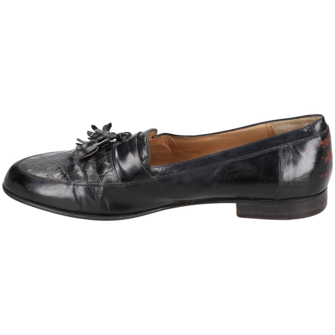 Bally Tassel Loafers, Made in Italy, Size 9 1/2 D Men's 28.0cm unclear black type Vintage Second Hand