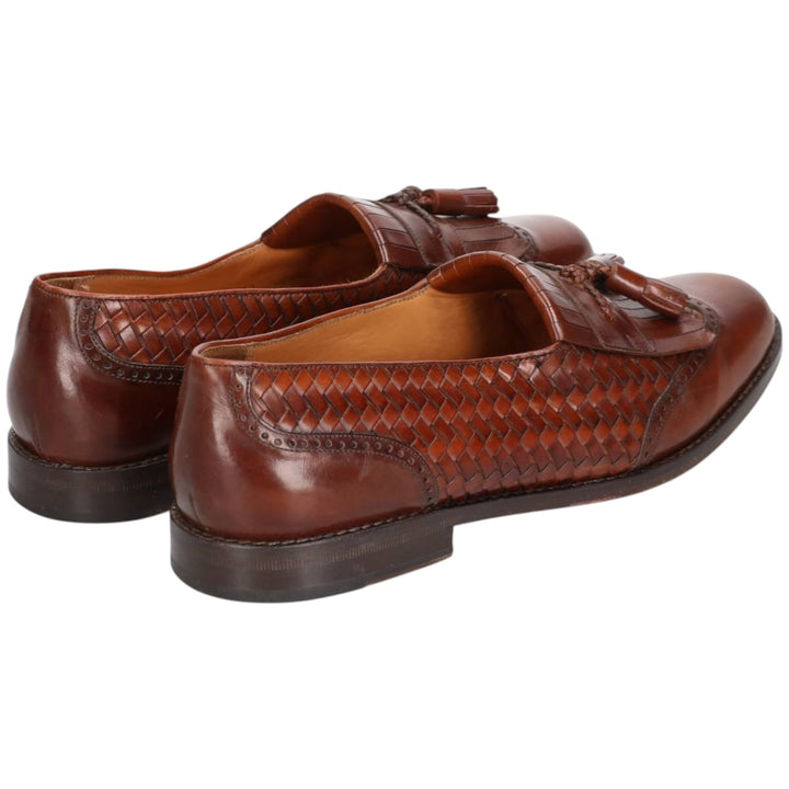 MEZLAN Quilted Wingtip Tassel Loafers, Size 10 (Men's Size 11) /saa014471 Men's 28.0cm genuine leather brown type Vintage Second Hand