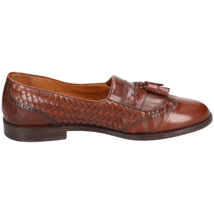 MEZLAN Quilted Wingtip Tassel Loafers, Size 10 (Men's Size 11) /saa014471 Men's 28.0cm genuine leather brown type Vintage Second Hand